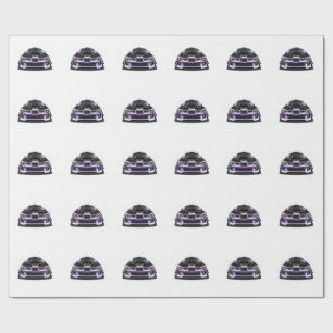 Papel De Presente arte desenhada à mão com olho apertado roxo