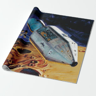 Papel De Presente Arte do Subsatélite da Apollo 15 da NASA em Órbita