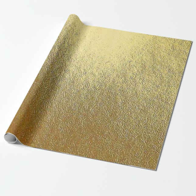 Papel De Presente Arte Dourada brilhante (Desenrolado)
