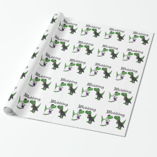 Papel De Presente Arte engraçada do casamento dos noivos do
