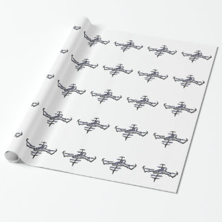 Papel De Presente Arte engraçada do zangão do tubarão