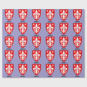 Papel De Presente Arte Florentina do Brasão da Lírio