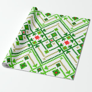 Papel De Presente Arte Folclórica Ucraniana Inspirada