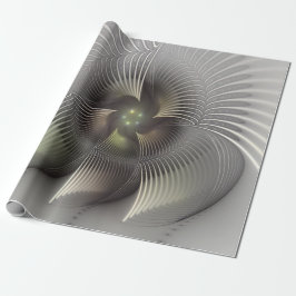 Papel De Presente Arte Fractal de Forma 3D Abstrata Moderna