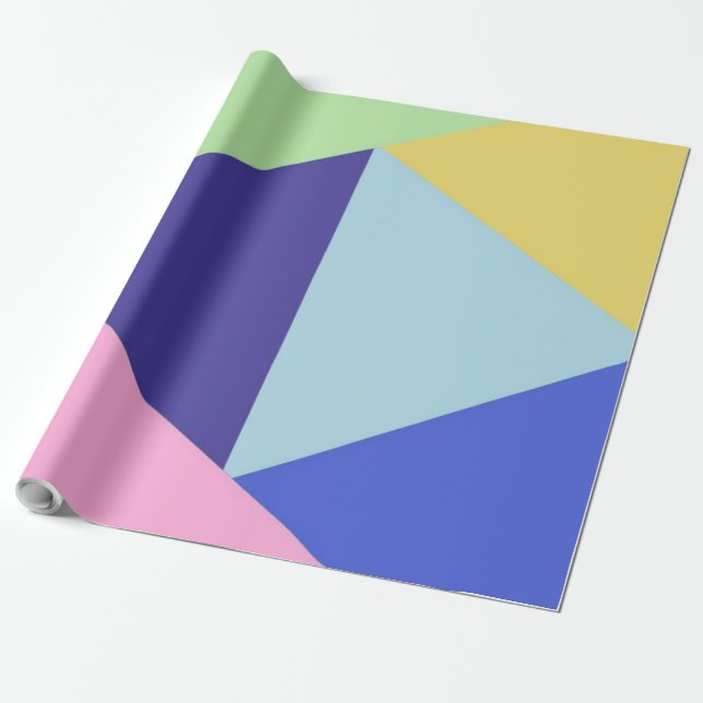 Papel De Presente arte geométrica multicoloração (Desenrolado)