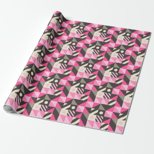 Papel De Presente Arte Geométrica Simples Escandinava