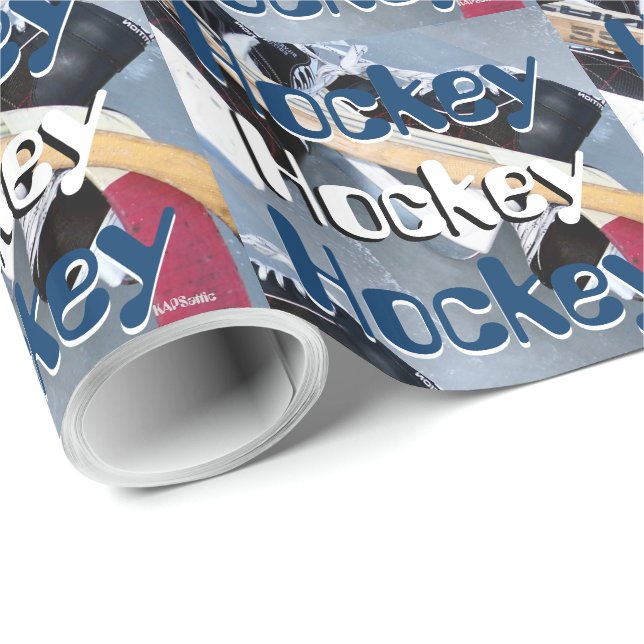 Papel De Presente Arte Gráfica de Hóquei (Ponta do rolo)