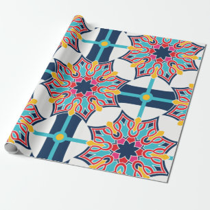 Papel De Presente Arte Islâmica Invisível Colorida