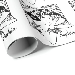 Papel De Presente Arte moderna, estilo shamrock, arte feminina