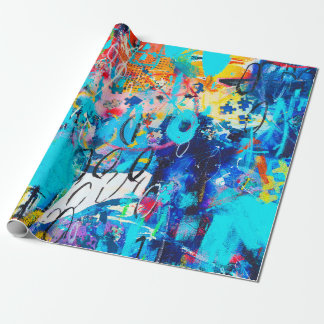 Papel De Presente Arte moderna multicoloração mestiça c