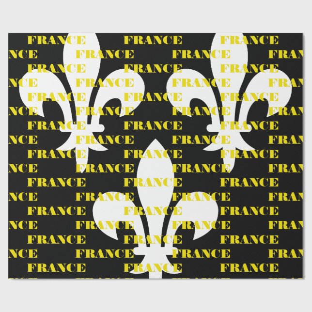 Papel De Presente Arte Monocromática de Impressão Heráldica da Franç (Aberto)