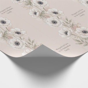 Papel De Presente Arte Pintada com Linha Anêmona Custom Elegante