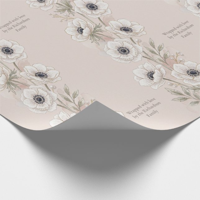 Papel De Presente Arte Pintada com Linha | Anêmona Custom Elegante (Ponta)