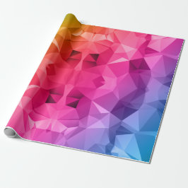 Papel De Presente Arte poligonal/baixo poli abstrata colorida