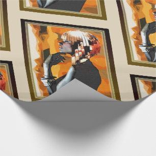 Papel De Presente Arte Pop afrocentrista 