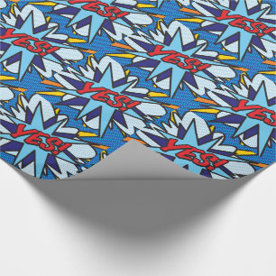 Papel De Presente Arte Pop de Quadrinhos SIM