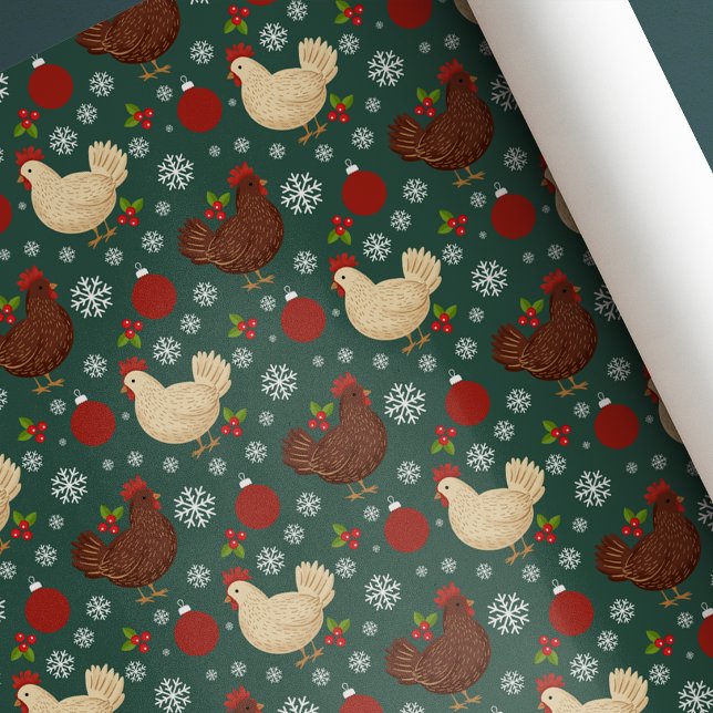 Papel De Presente Arte Popular Adorável Natal Rústico (Criador carregado)