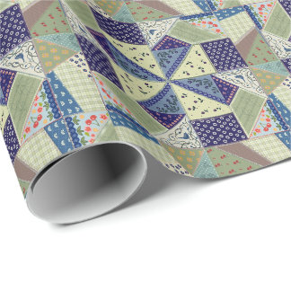 Papel De Presente Arte Popular Polonesa-Colcha de Retalhos-Aparência