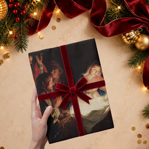 Papel De Presente Arte Religiosa Sagrada Família Natal
