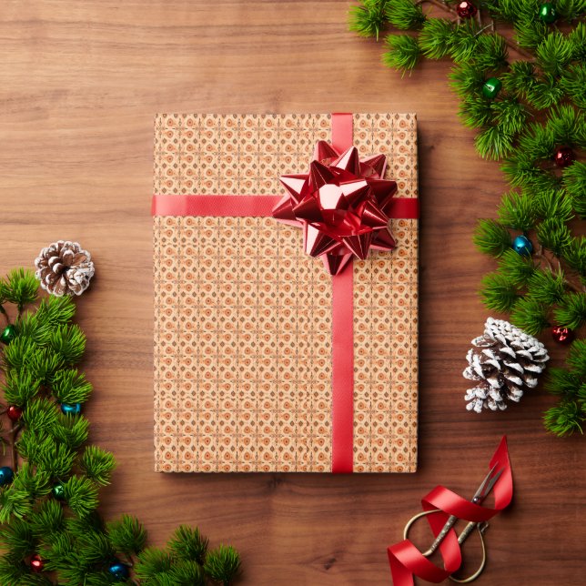 Papel De Presente arte rupestre antiga (Presente de Natal)