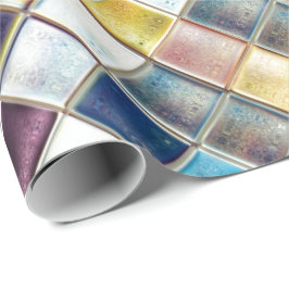 Papel De Presente Arte tropical do azulejo de mosaico das memórias