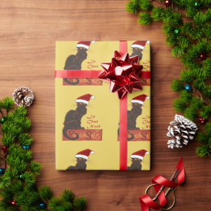 Papel De Presente Arte vetorial de Le Chat Noel Natal Paródia