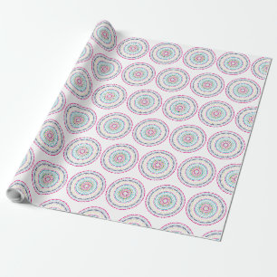 Papel De Presente Arte Vibrante e Colorida de Mandala