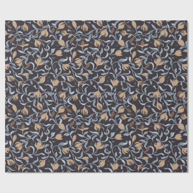 Papel De Presente Artes e Artesanatos Florais ouros (Aberto)