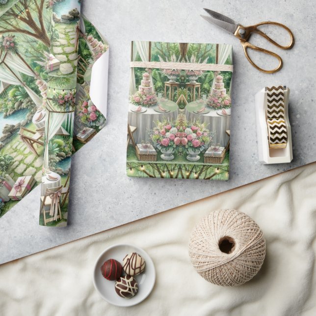 Papel De Presente Artesanato ou presente de casamento elegante (Artesanato)