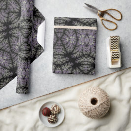 Papel De Presente Artesanato Padrão de Lavanda do medidor gótico