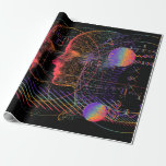 Papel De Presente Artificial Intelligence and Virtual Reality concep<br><div class="desc">Artificial Intelligence and Virtual Reality concept. 3D human head made of pixels in neon holographic vivid colors on dark background. 
cyberpunk, human, artificial, mathematics, quantum, complex, computer, face, math, science, theory, equation, function, holographic, illustration, machine, spectrum, ai, algebra, blackboard, vintage, retro, illustration, </div>