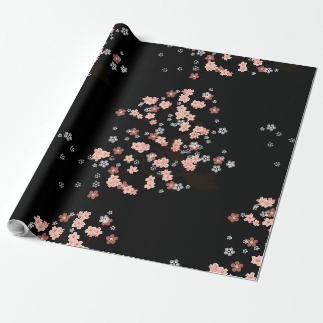 Papel De Presente Artigos para lacquer Sakura (Desenrolado)