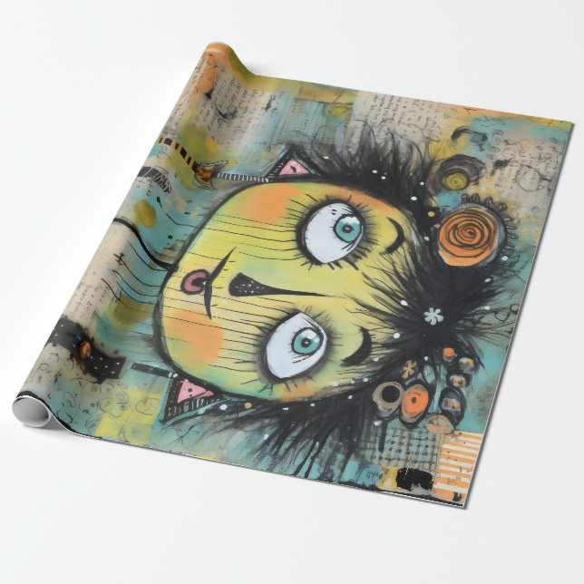 Papel De Presente ArtLady 11 Encantada e angustiada (Desenrolado)