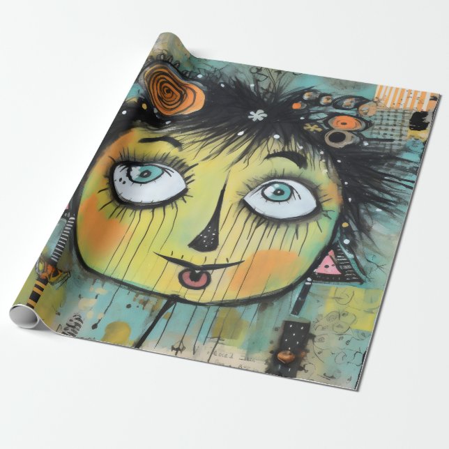 Papel De Presente ArtLady 11 Encantada e angustiada (Desenrolado)