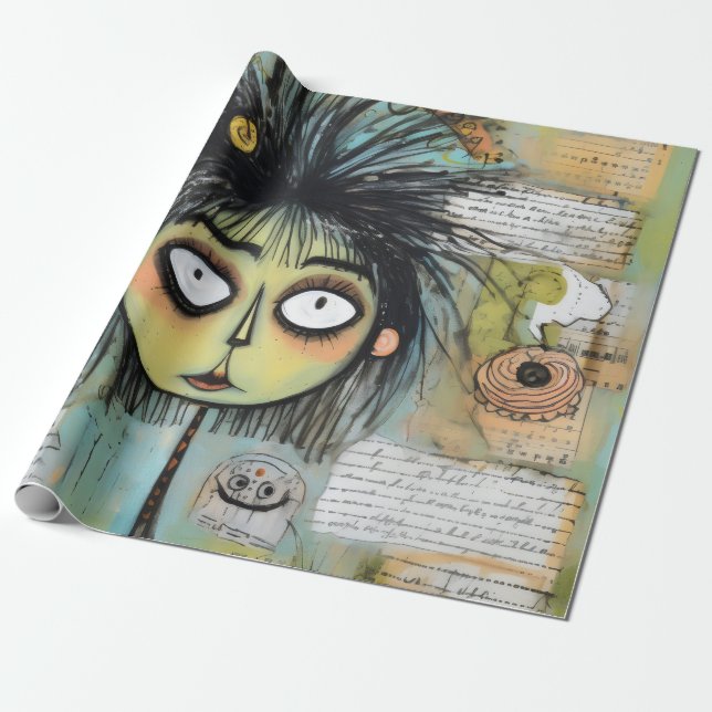 Papel De Presente ArtLady 18 Encantadora e angustiado (Desenrolado)