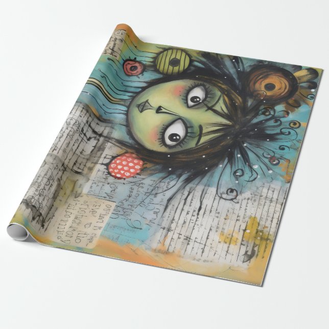 Papel De Presente ArtLady 20 Encantada e angustiada (Desenrolado)