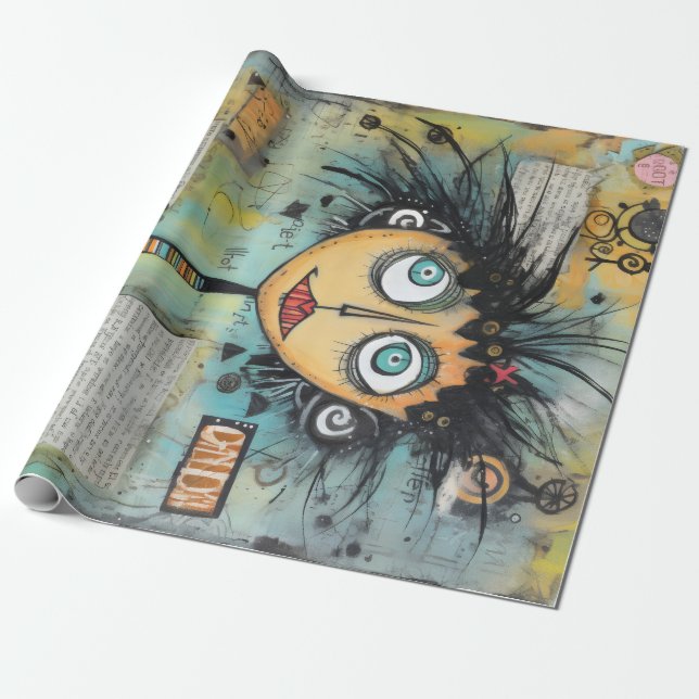 Papel De Presente ArtLady 21 Encantada e angustiada (Desenrolado)