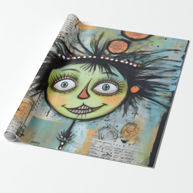 Papel De Presente ArtLady 23 Encantada e angustiada (Desenrolado)