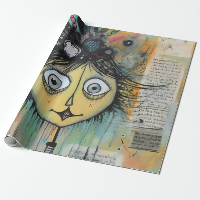 Papel De Presente ArtLady 24 Encantada e angustiada (Desenrolado)