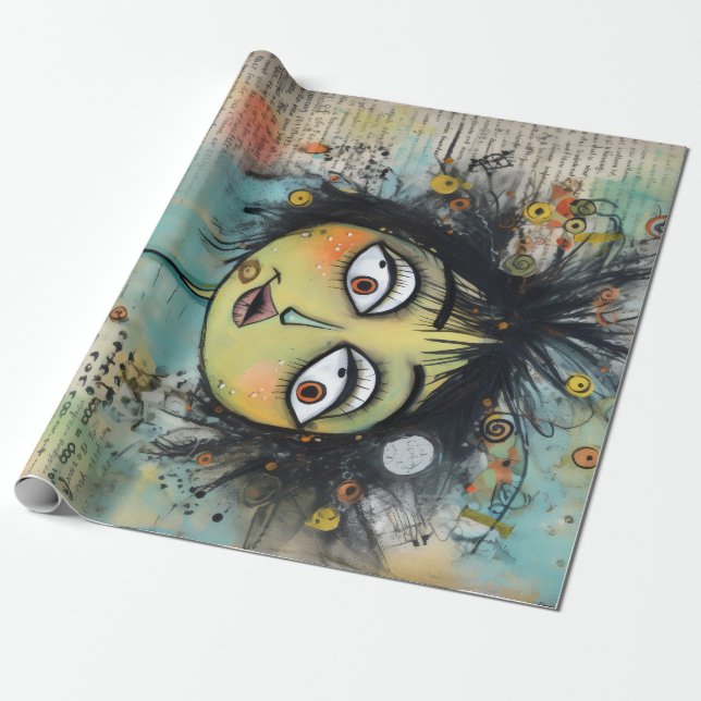 Papel De Presente ArtLady 26 Encantada e angustiada (Desenrolado)