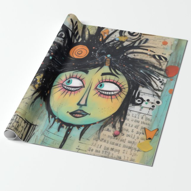 Papel De Presente ArtLady 27 Encantada e angustiada (Desenrolado)