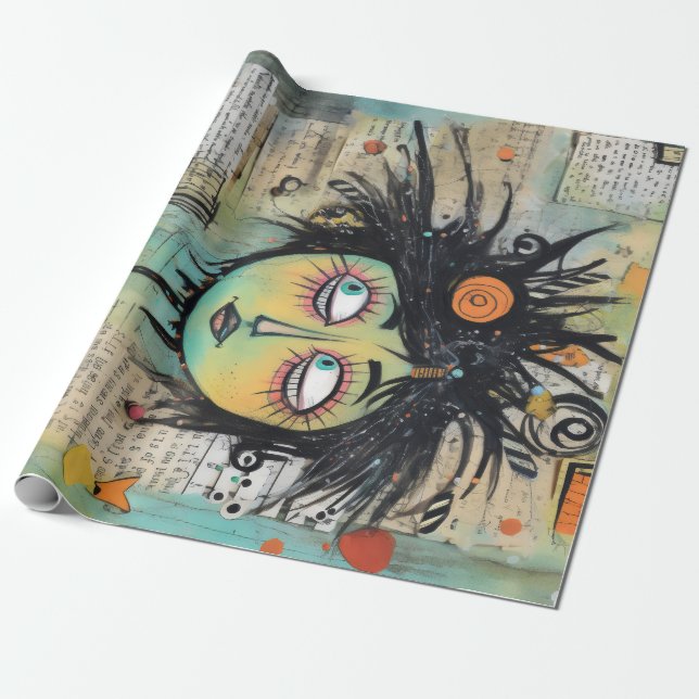 Papel De Presente ArtLady 27 Encantada e angustiada (Desenrolado)