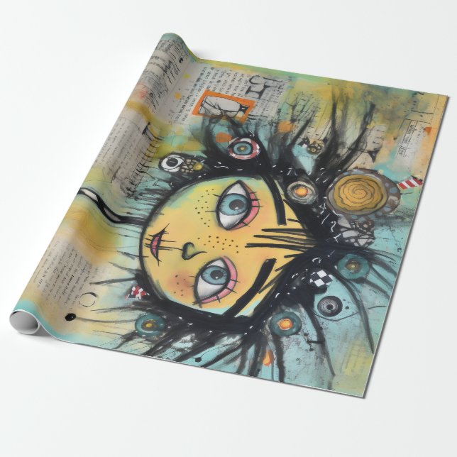 Papel De Presente ArtLady 28 Encantada e aflita (Desenrolado)