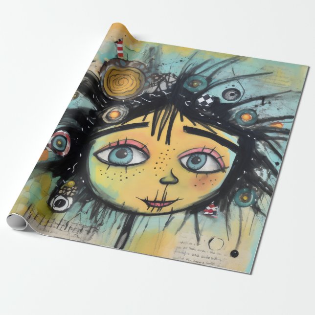 Papel De Presente ArtLady 28 Encantada e aflita (Desenrolado)