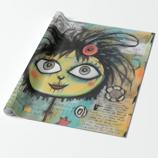 Papel De Presente ArtLady 4 encantadora e angustiada (Desenrolado)