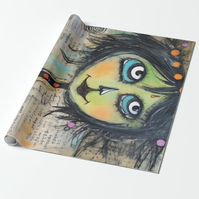 Papel De Presente ArtLady 5 encantadora e angustiada (Desenrolado)