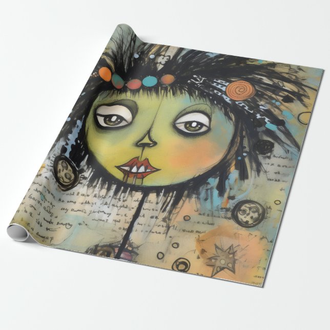 Papel De Presente ArtLady 7 Encantadora e angustiado (Desenrolado)