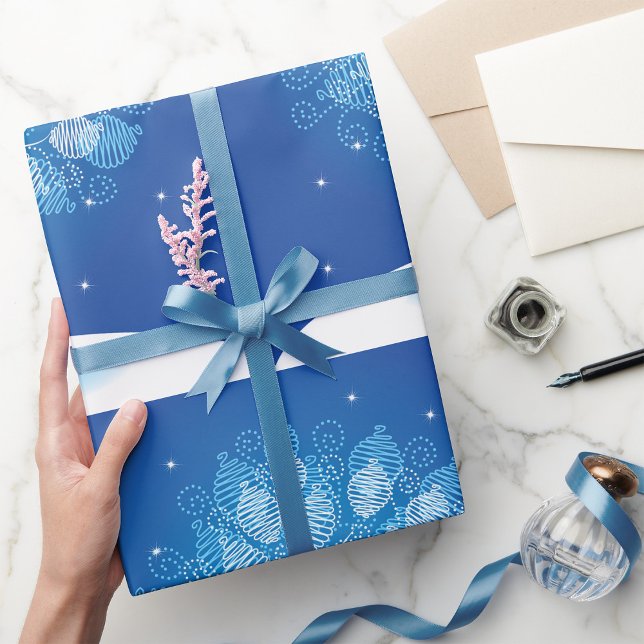 Papel De Presente Árvore Branca Na Neve (Criador carregado)