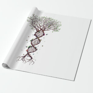Papel De Presente Árvore da Vida DNA Genética Ambiente Biológico