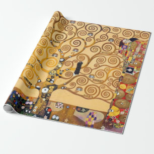Papel De Presente Árvore Da Vida Gustav Klimt